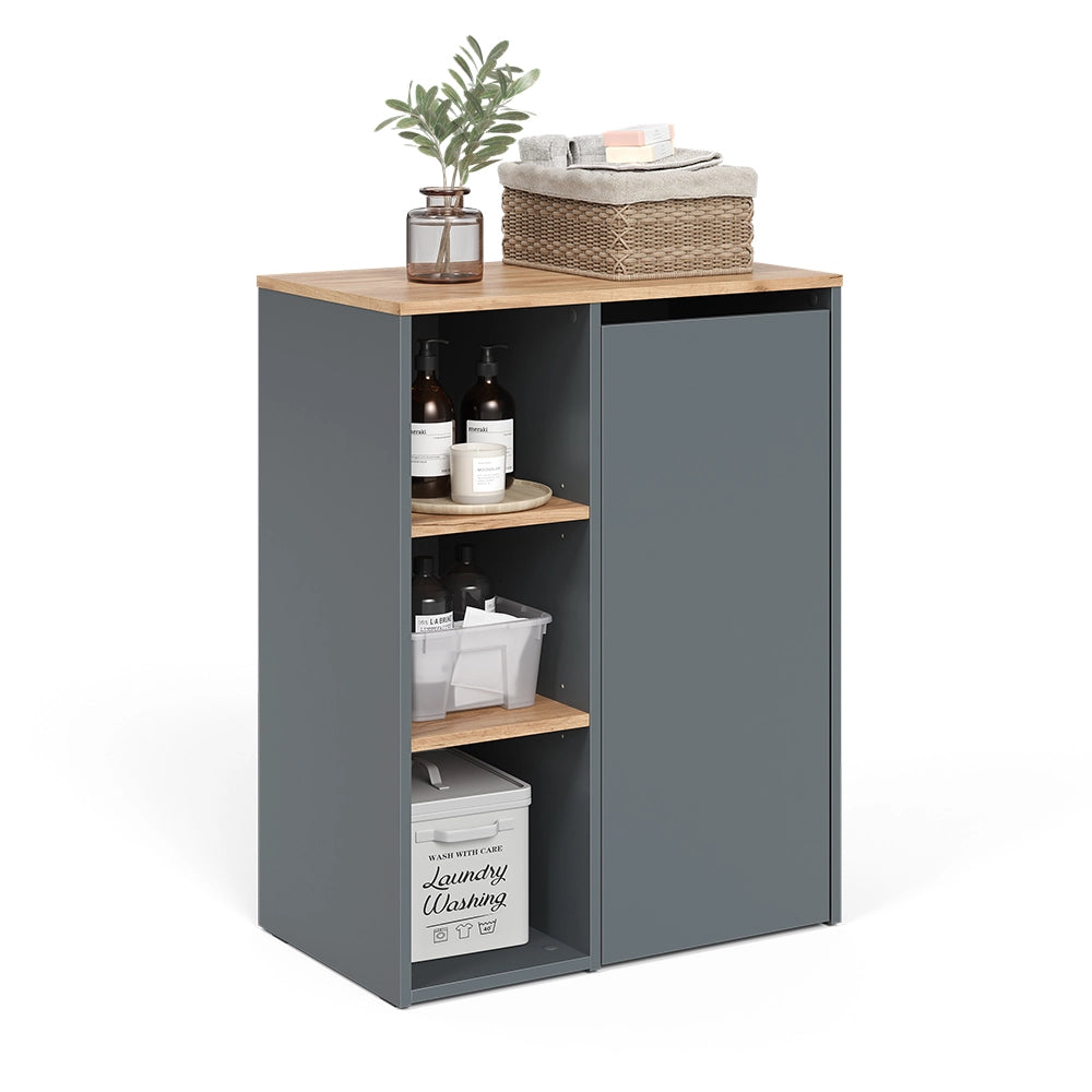 Vicco Mobiletto da bagno Antracite/quercia dorata 68 x 88.2 cm con ripiani aperti