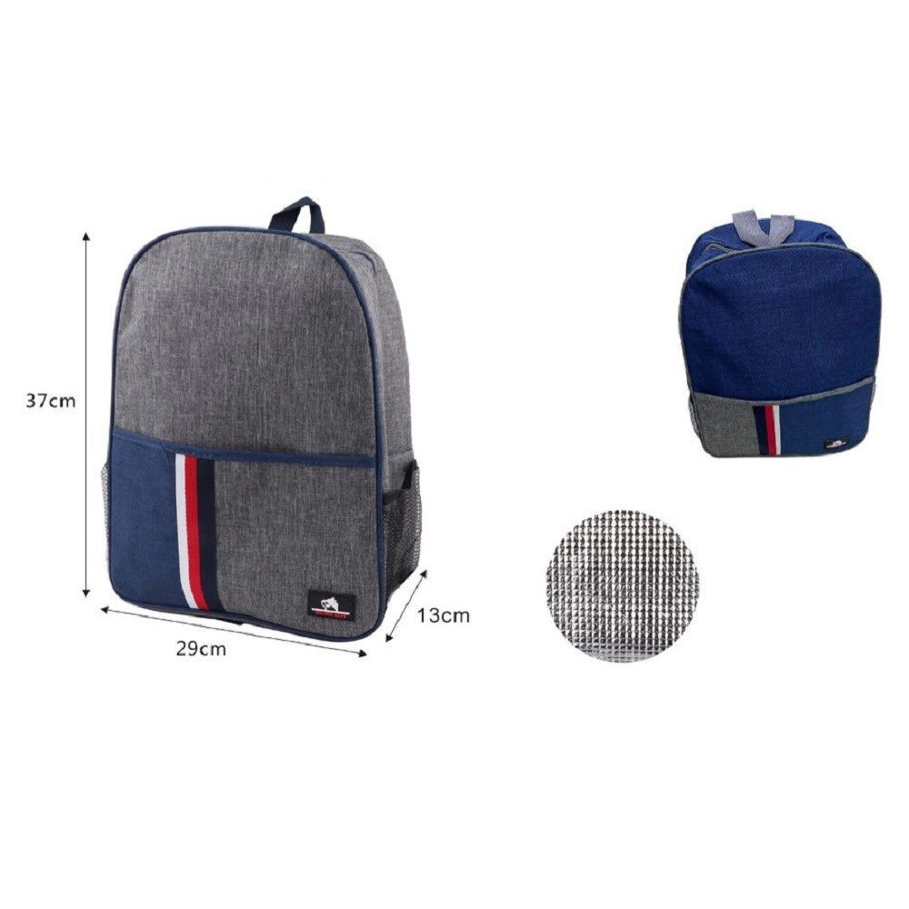 Trade Shop - Borsa Zaino Termico Bicolor 29x13x37cm 21.5lt Viaggi Mare Campeggio Picnic 12820 -