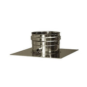 Piastra con drenaggio chiusa canna fumaria DN 230 tubo acciaio inox 316