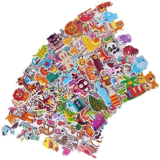 Stickers per animali 400+ pezzi - Stickers 3D - Attività creativa per bambini - Scrapbooking - Materiale didattico