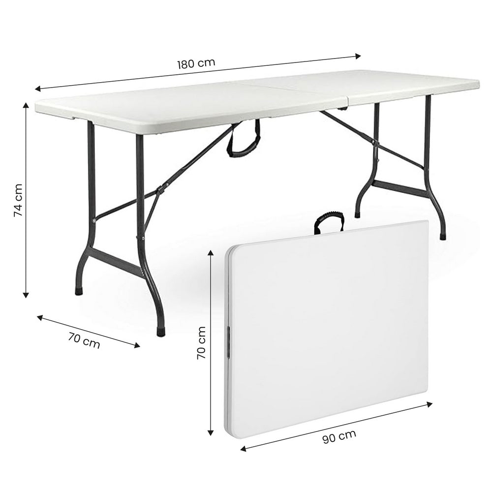 TAVOLO PIEGHEVOLE 180X70X74 BIANCO