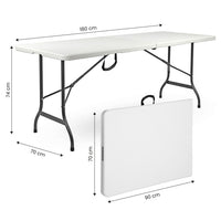 TAVOLO PIEGHEVOLE 180X70X74 BIANCO