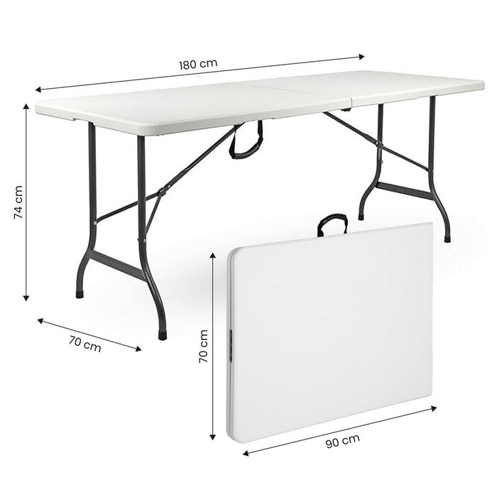 TAVOLO PIEGHEVOLE 180X70X74 BIANCO
