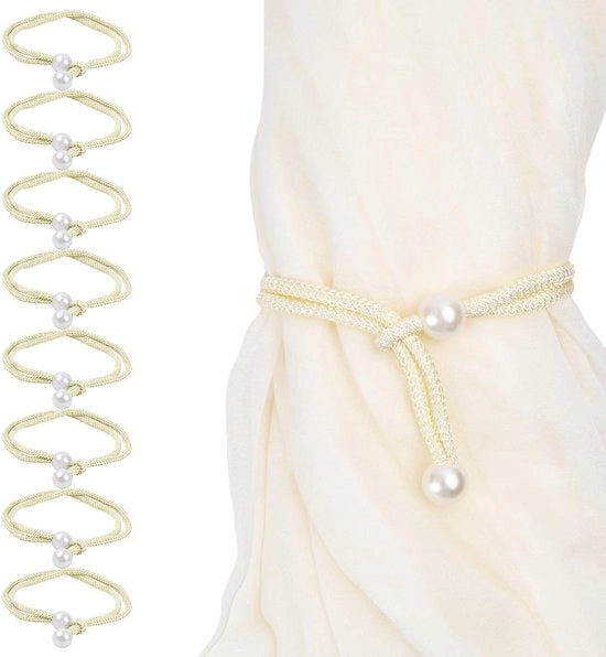 Supporti per tende 8 pezzi - set di supporti per tende in pvc - decorativi supporti per tende - cinture per tende regolabili - lunghezza flessibile - adatti per salotti e uffici - clip per tende.