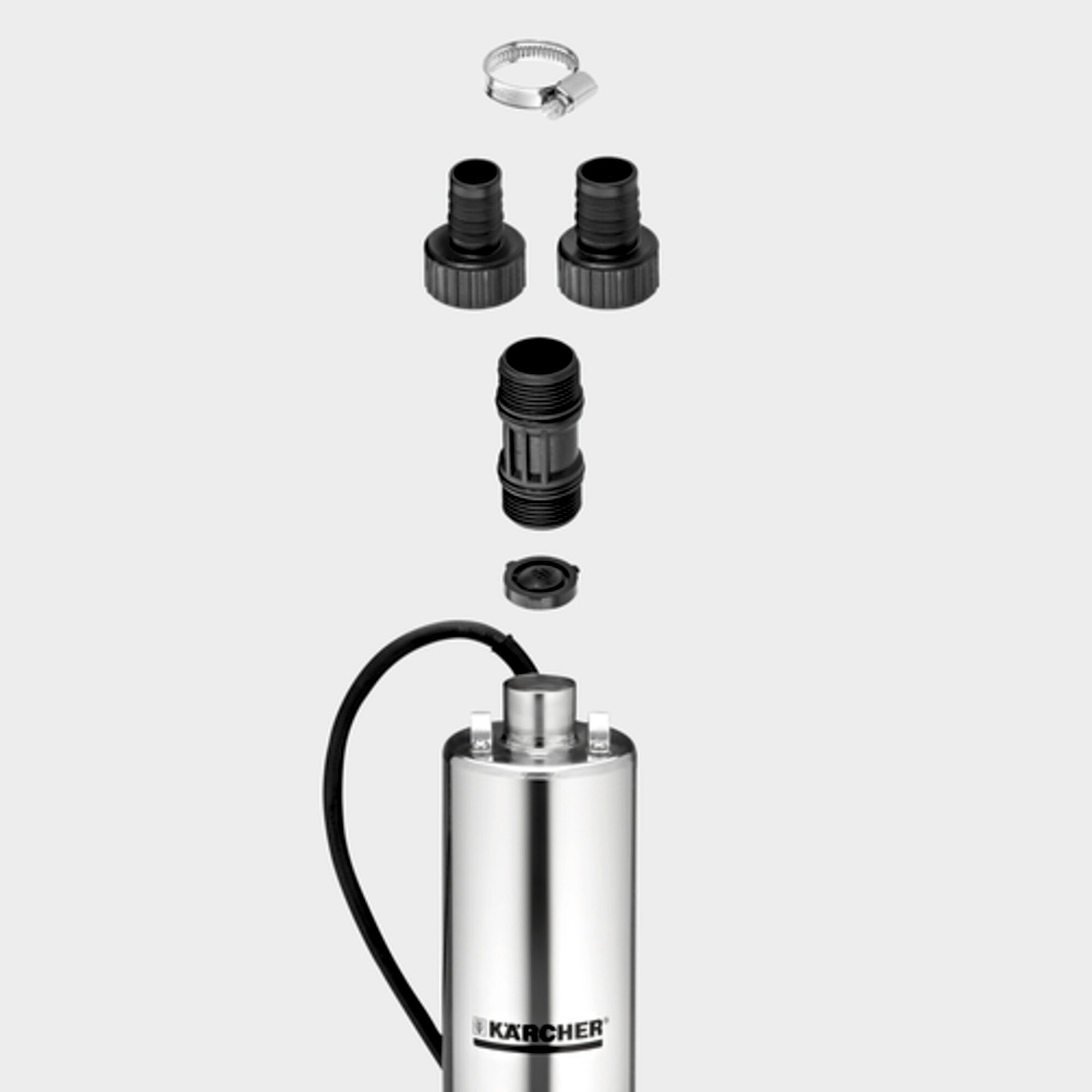 KARCHER Elettropompa sommersa a pressione BP 4 Deep Well - Potenza assorbita, max.: 700 W - Portata, max.: < 4600 l/h - Altezza di erogazione: 43 m