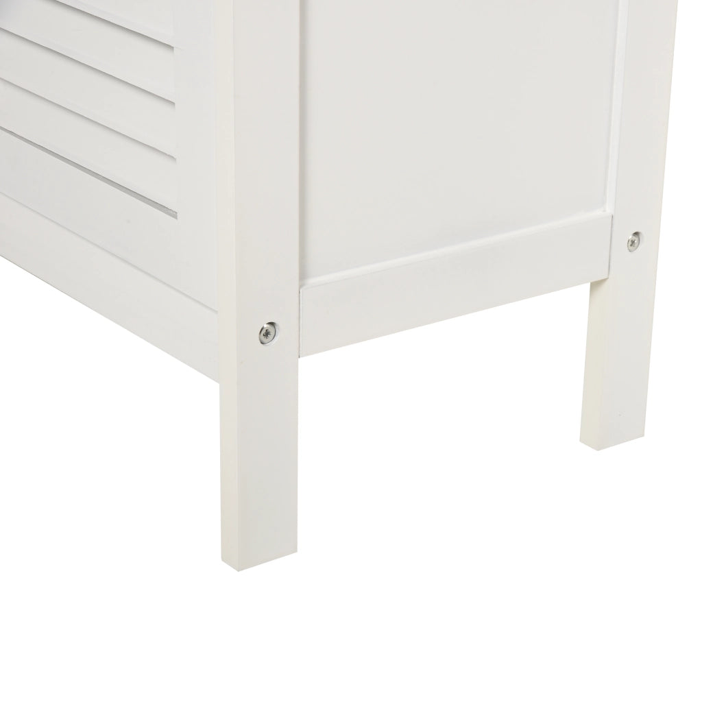 Mobiletto da Bagno con Armadietto e 2 Ripiani ¨C Zephmum ¨C MDF Bianco 40x50x80