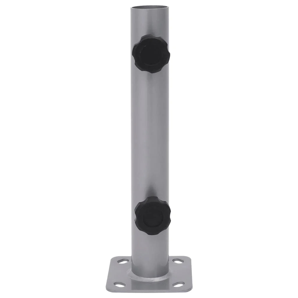 Base per ombrellone di design compatta e portatile per patio 9,5 x 9,5 x 30 cm acciaio argentato 02_0056362