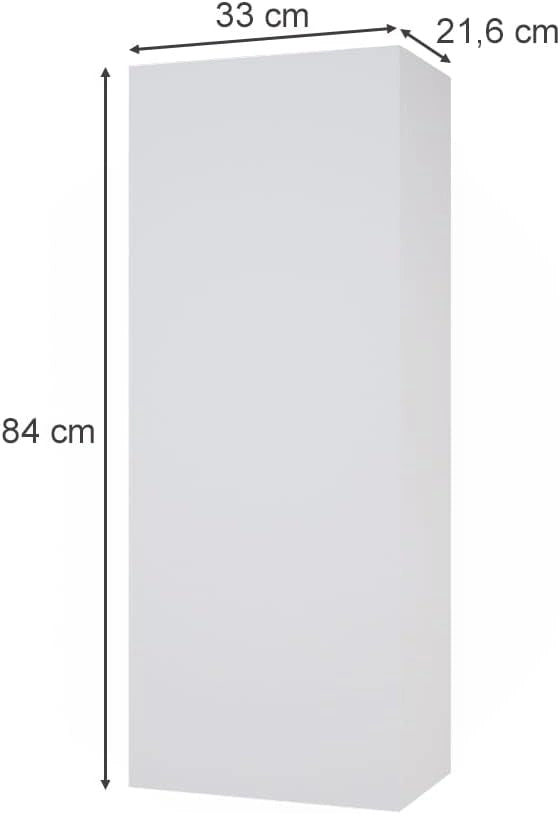 Mobile bagno Gloria, Bianco, 33 x 84 cm con 2 ripiani, con apertura per sifone e compatibile con la serie Gloria