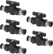 5 pezzi di valvola pneumatica a palloncino - manovella rapida di connessione - comando gas (12 mm)