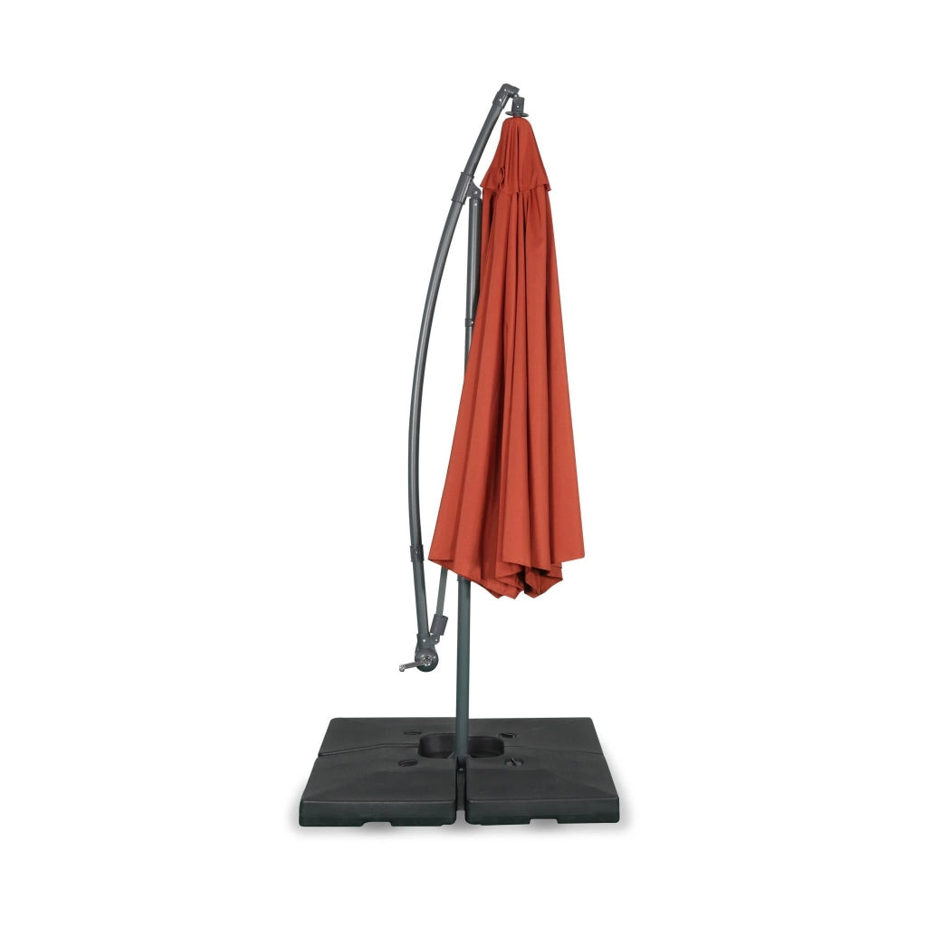 Ombrellone rotondo eccentrico, ø3,5m, terracotta