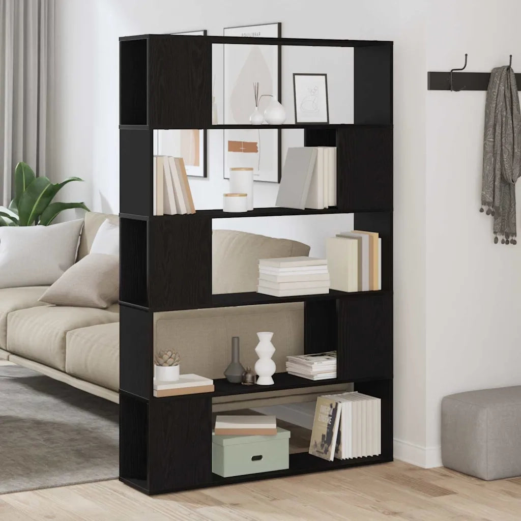 Set mobile TV Rovere Nero 100 x 24 x 155 cm Legno multistrato 862698