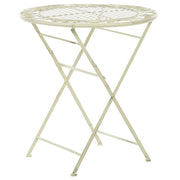 Tavolino da Giardino Bistro Pieghevole ø 70 cm in Metallo di colore Verde Chiaro esterno