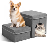 Trappola a doppia trappola per cani, Trappola per gatti pieghevole con cassetti di archiviazione, Trappola per cani per piccoli cani, Trappola per animali domestici per divano e letto, Trappola per cani, 57,5 cm x 36 cm x 33 cm