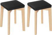Set di Sedili per Tavolo in Legno da 2 - Ergonomici - Rurale - Nero