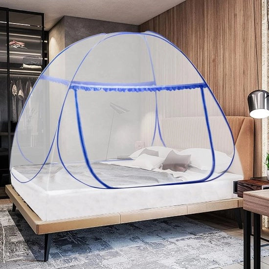 Klamboe da unico ingresso pieghevole - progettata per essere facile da installare - efficace contro le punture di zanzara - per uso in camera da letto o in viaggio in campeggio - 100*190 cm