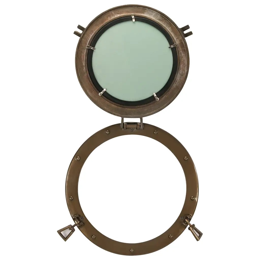 Specchio da Parete Design OblÃ² Ã˜38 cm in Alluminio e Vetro