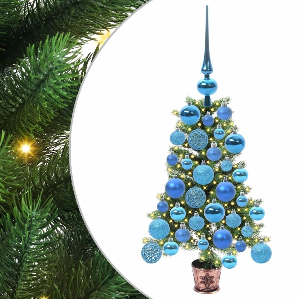 Albero di Natale con 150 LED con supporto Verde 65 cm PE 3396298