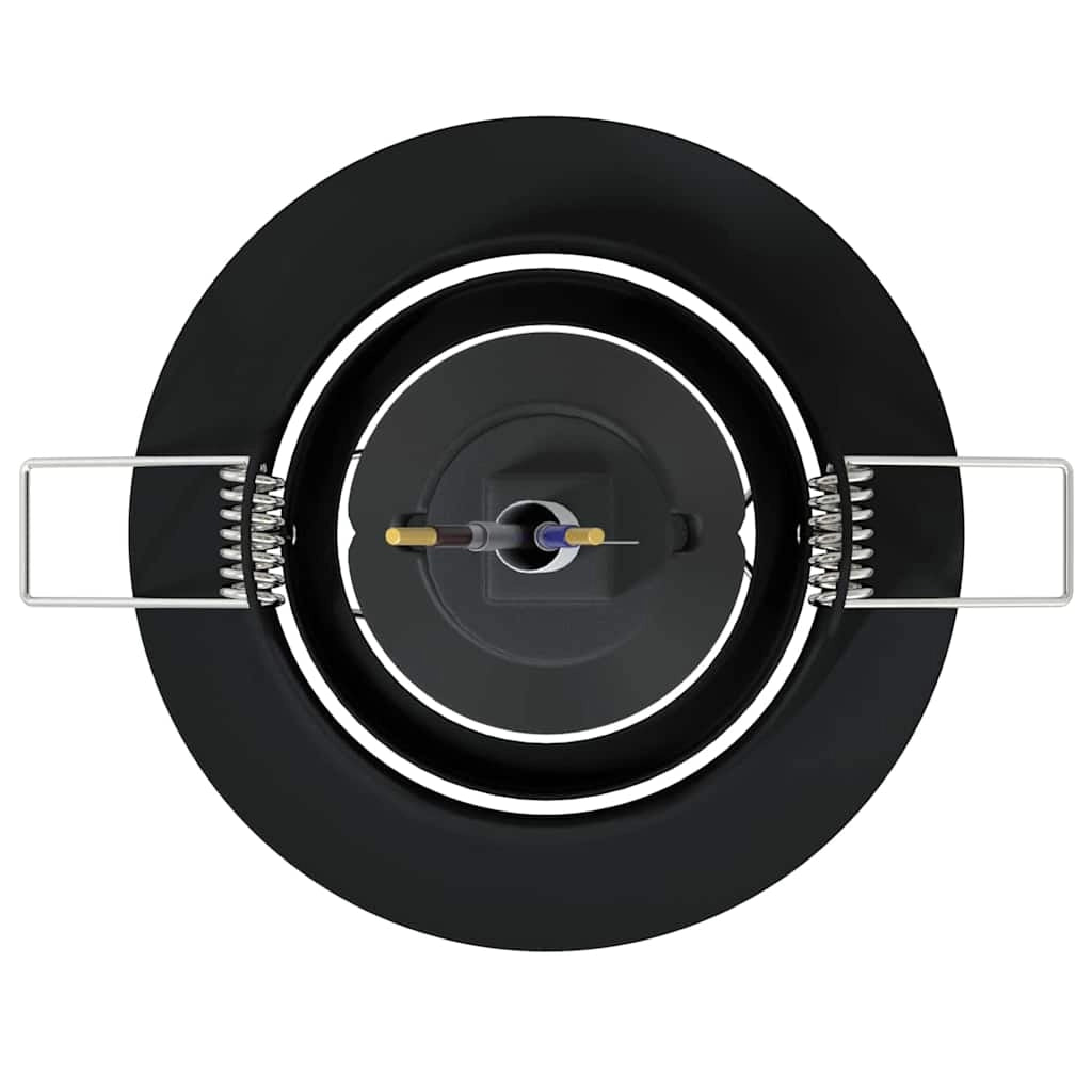 Set di 6 faretti da incasso moderni orientabili 9 x 9 x 2,5 cm in metallo nero 02_0058268