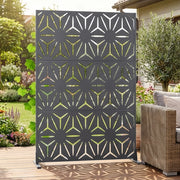 Pannello Divisorio Kilsturd in Acciaio Zincato con Motivo Decorativo 180x120 cm - Antracite casa.pro