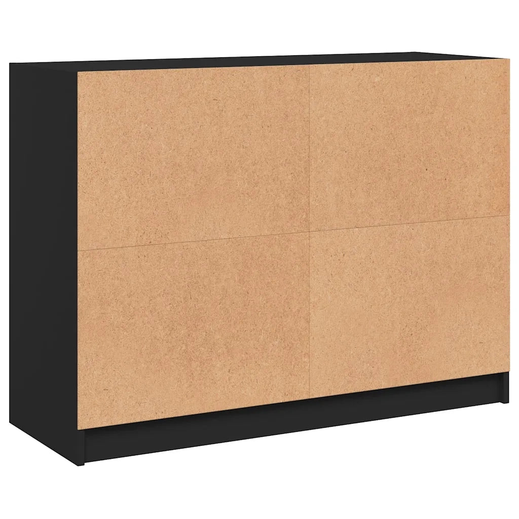 Credenza Nero 102x37x75,5 cm in Legno Multistrato 3295872