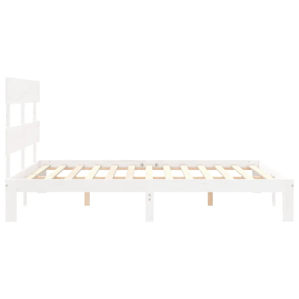 Giroletto senza Materasso Bianco 160x200 cm Legno Massello Pino 3193542