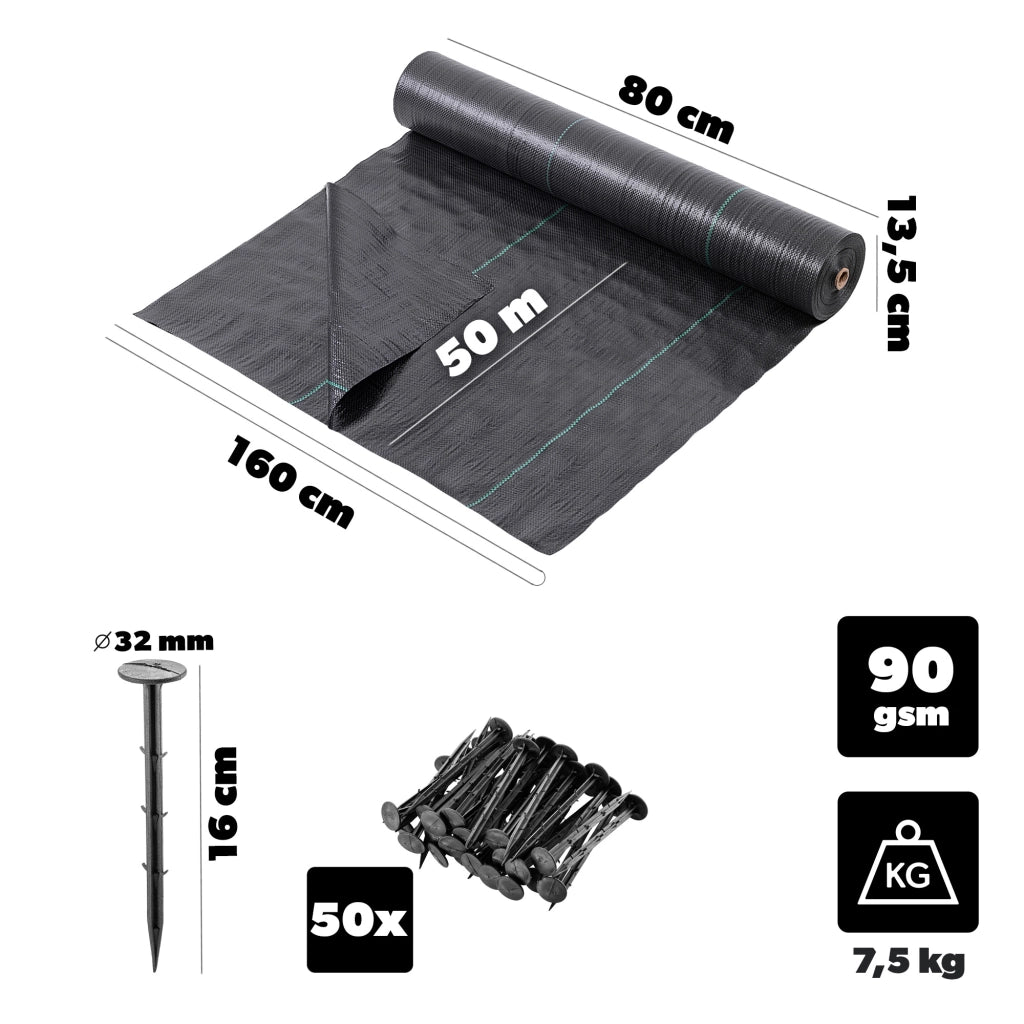 KADAX Agrotkanina 90gsm P25702 1.6 x 50m K16397