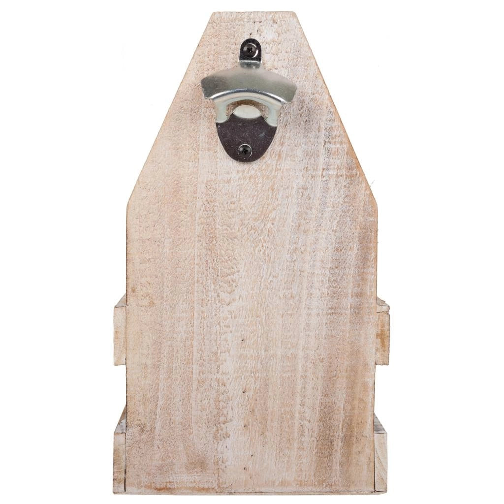 Portabottiglie in legno marrone 27x19x33h