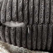 Cuscini corduroy striati morbidi per casa da divano o camera da letto decorativi 40 x 40 cm set da 2 grigio