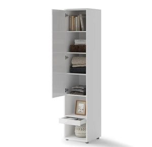 Lenart mobile BC 07 colonna verticale camera da letto cm46x45x217h biaco opaco