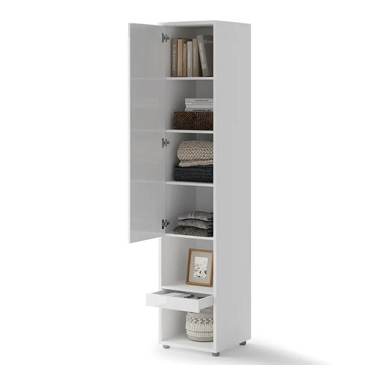 Lenart mobile BC 07 colonna verticale camera da letto cm46x45x217h biaco opaco