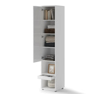 Lenart mobile BC 07 colonna verticale camera da letto cm46x45x217h biaco opaco