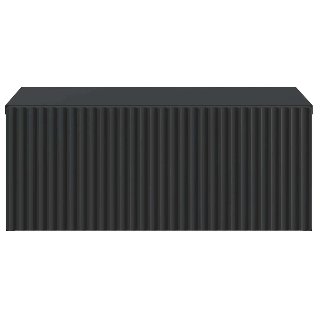 Set di 2 Comodini | Armadio da Notte | Mobiletto da notte a muro Nero 49 x 34,5 x 20 cm