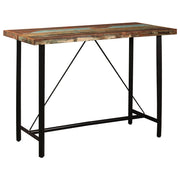 Set da Bar 5 pz in Legno Massello di Recupero e Vera Pelle 278765