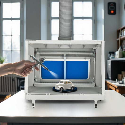 Cabina di verniciatura a velo d’acqua per aerografo 11 m³/min LED Aspiratore airbrush