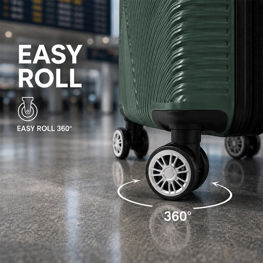 Valigia Bagaglio a Mano 55x40x20 cm Verde Trolley Ortega Adatto Ryanair Easyjet