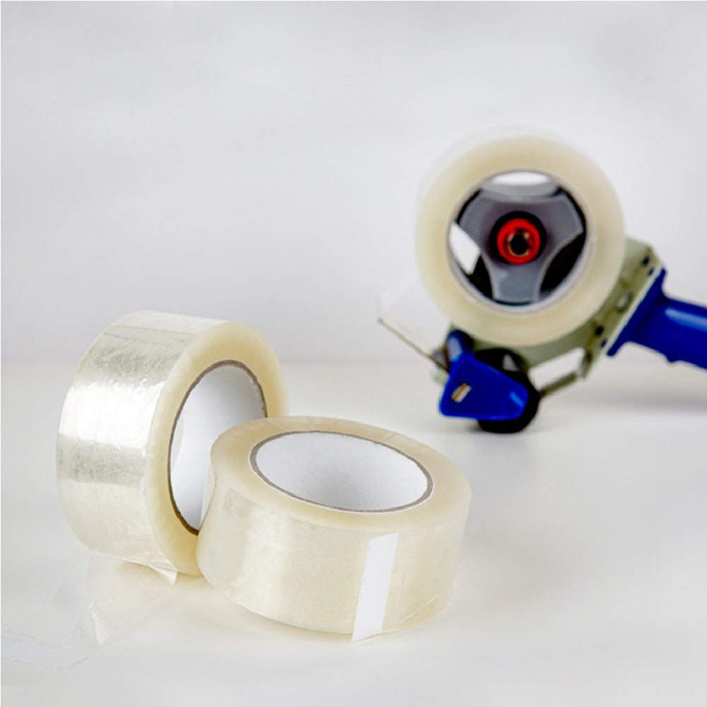 6 Rotoli di Nastro Trasparente 50mm x 132 Mt. Nastro per Imballaggi Resistente Silenzioso