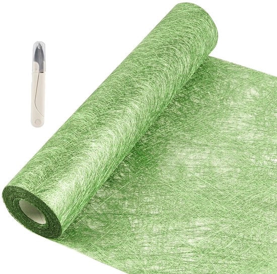 Telaio per tavola non tessuto verde 30cmx20m telaio per tavola per decorazione di compleanni, Natale, tappeti di carta, tappeto per tavola, tappeto per decorazione di matrimoni, San Valentino, compleanni, battesimi.