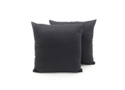 Coppia Cuscini Arredo Imbottiti Tessuto Ottoman In Tinta Unita Colore Grigio 44 - 50x50 - Grigio 44