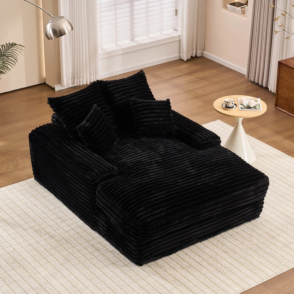 Divano Letto 4 Cuscini Nero Multifunzionale ¨C Xylo ¨C Sofa Angolare Slim