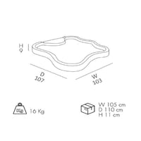 Piatto Doccia In Polietilene Modello Lake 107 X 103 Cm Colore Antracite Cv-D108/7016