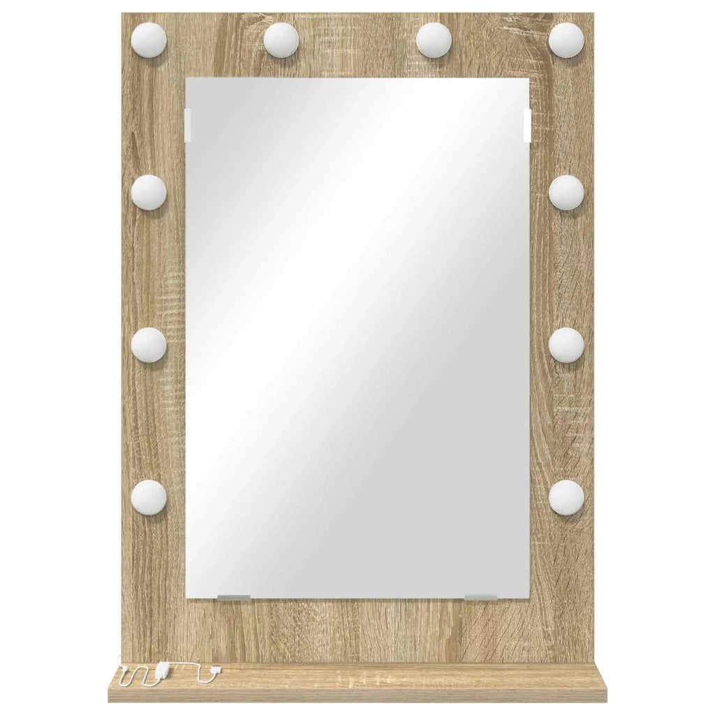 Specchio da Vanità Rettangolare Rovere Sonoma 70 x 50 x 18 cm 868335