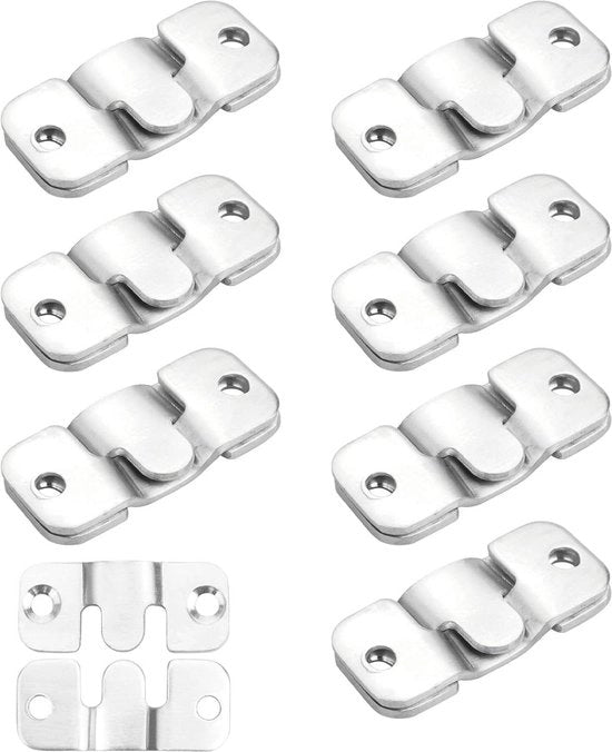 16 pezzi Clip Z per display di opere d'arte in vetro - Kit di fissaggio in acciaio inossidabile