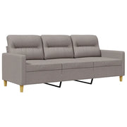 Divano | Divano da soggiorno | Sofa a 3 Posti Tortora 180 cm in Tessuto