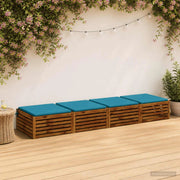 Cuscini per Sedia in 4 Pezzi SOEST 4 pz 100% Poliestere Azzurro 944976