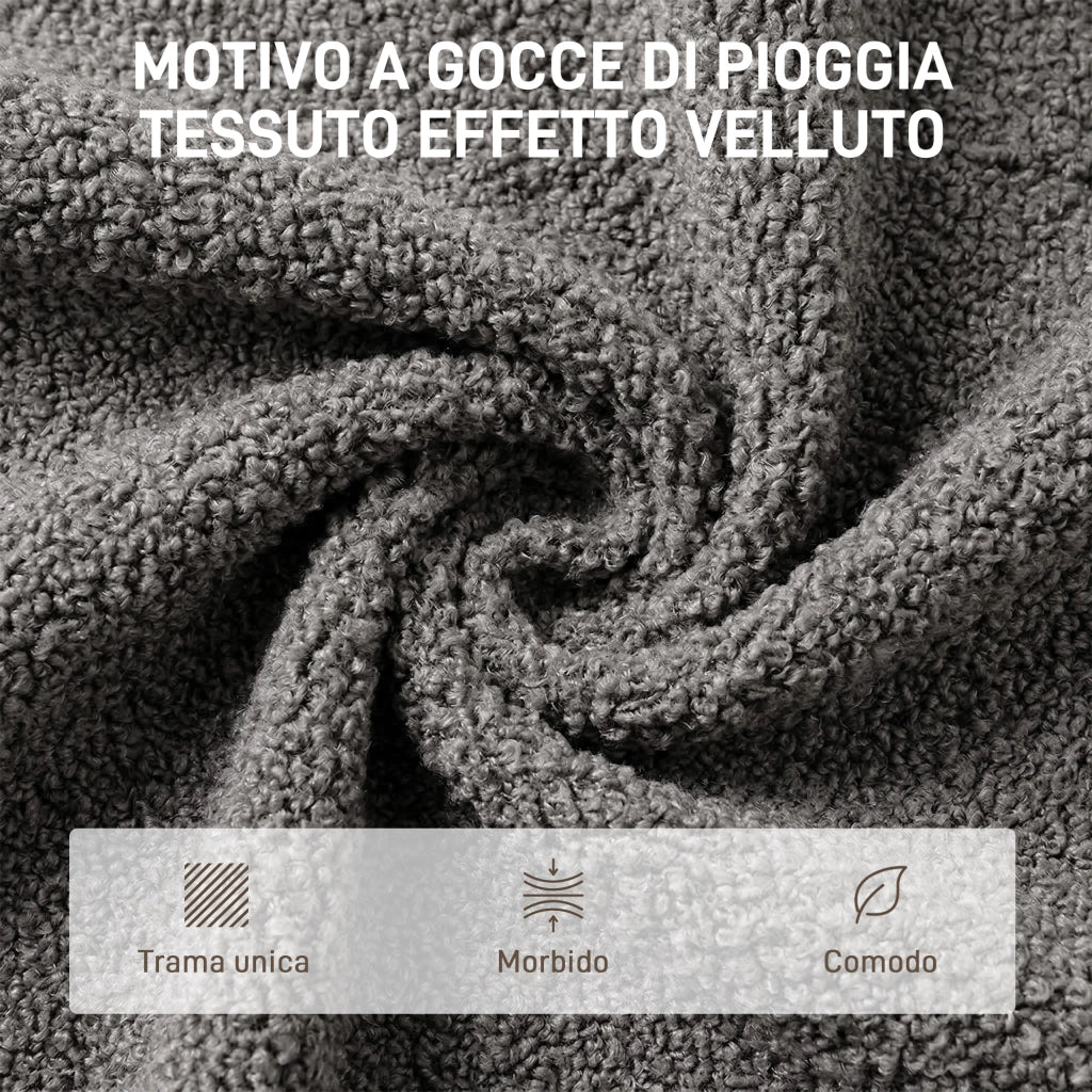 Poltrona Girevole Reclinabile con Poggiapiedi e Poggiatesta ¨C Zephmum ¨C Grigio