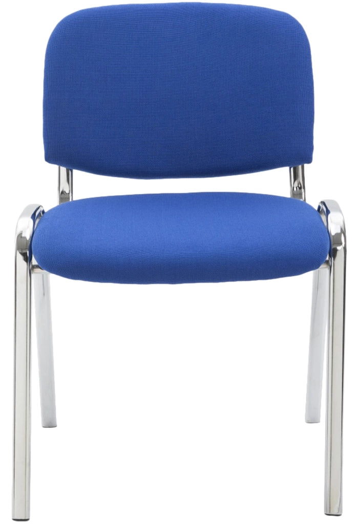 Sedia ospite impilabile KEN in tessuto blu