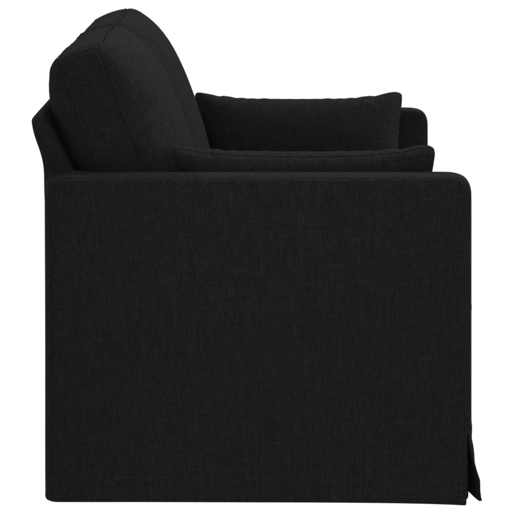 Divano Nero 139 x 78 x 80 cm Tessuto