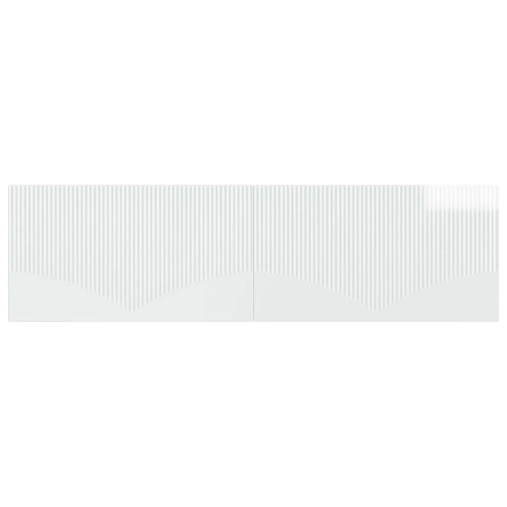 Testiera da Muro HOORN Bianco Lucido Legno ingegnerizzato 897379