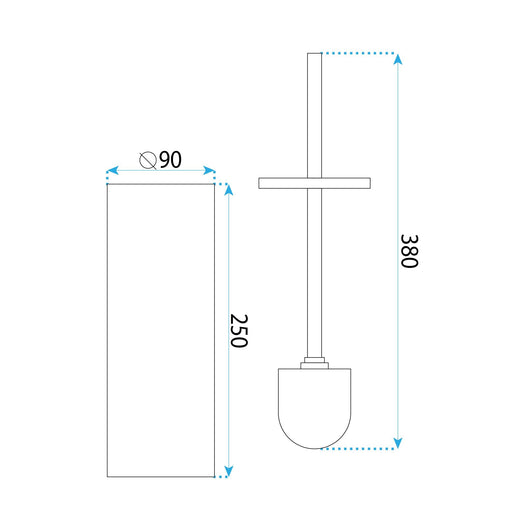 Spazzola Per Wc Mettalico B106 Gold