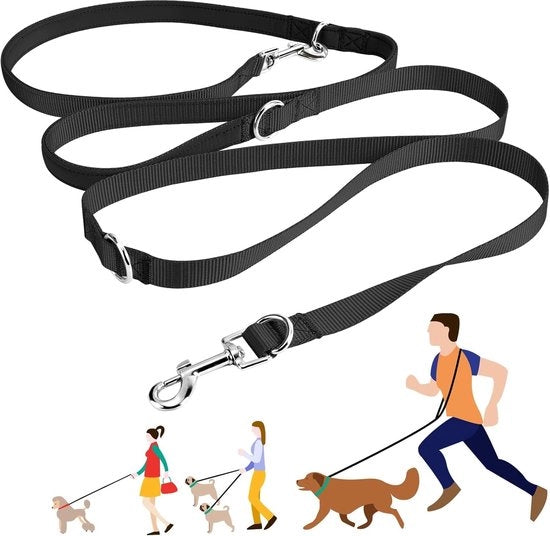 Cinturone per cani da corsa - Cinturone multifunzionale per cani per corsa e passeggiate - Estensibile e doppia cintura da 243 cm - Adatto per cani piccoli, medi o grandi